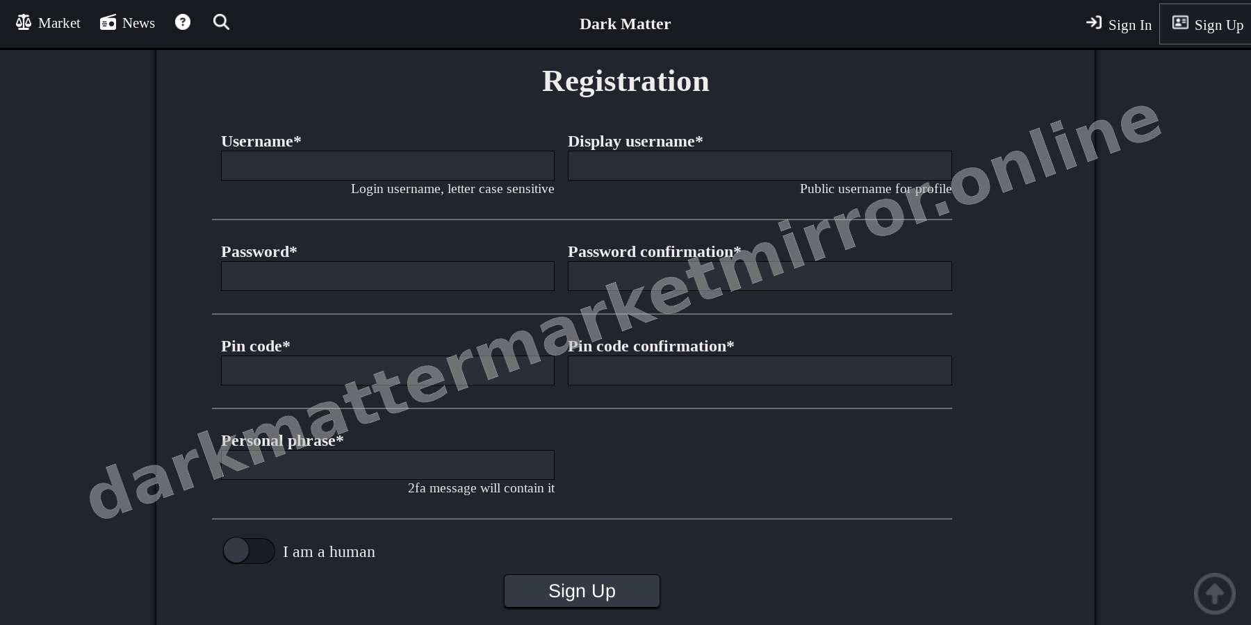 Account Registration Page
